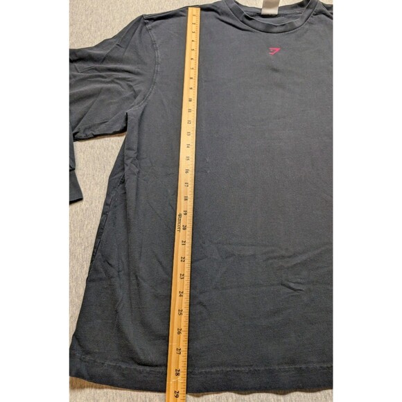 Gymshark Shirt Crewneck Black And Pink Long Sleeve Size XXL Strength Department - Picture 3 of 8